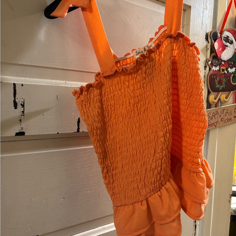 Orange Ruffled Top - Picture 2 of 2